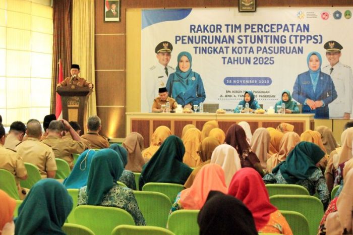 Buka Rakor, Wakil Wali Kota Pasuruan Ajak Perkuat Upaya Turunkan Stunting di Tahun 2026