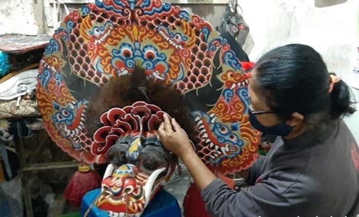 Berkah Perajin Barongan di Tengah Pandemi, Dapat Pesanan dari Hongkong dan Malaysia 