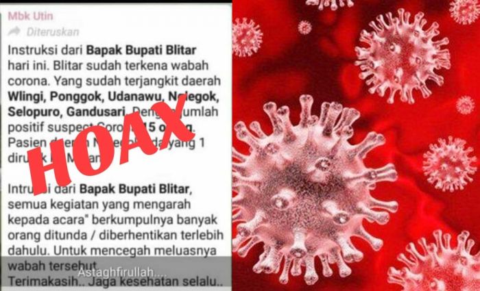15 Warga Blitar Positif Corona, Pemkab Blitar Pastikan Hanya Hoax 15 Warga Blitar Positif Corona, Pemkab Blitar Pastikan Hanya Hoax