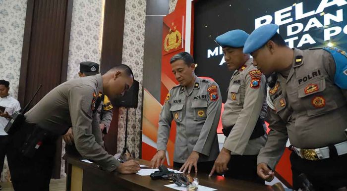 Tarik Senpi Dinas Kadaluarsa, Polres Kediri Kota Tegaskan Disiplin dan Profesionalisme
