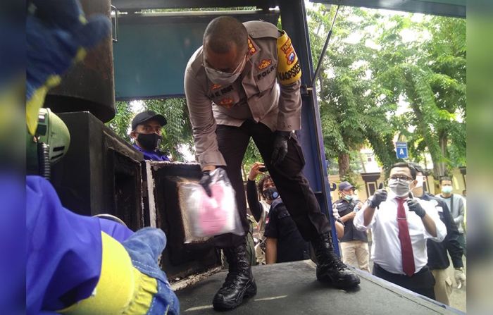 Polrestabes Surabaya Musnahkan BB 78 Kg Sabu, 14.791 Ekstasi, Hingga  96.030 Pil LL