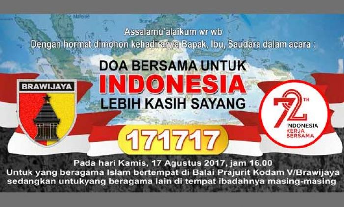 Kodam V Brawijaya akan Gelar Doa Bersama 171717 Kodam V Brawijaya akan Gelar Doa Bersama 171717
