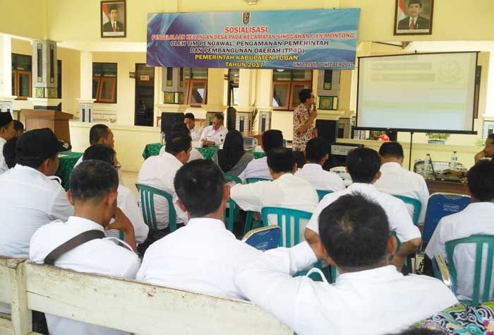 Sosialisasi di Singgahan dan Montong, TP4D Tuban Dorong Pemdes Transparan Kelola DD