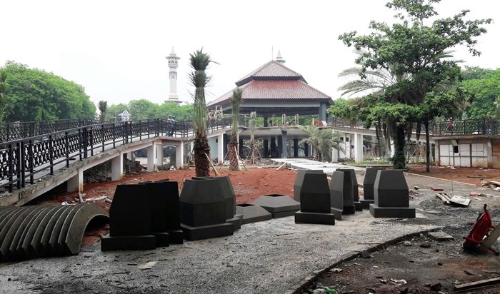 Pengerjaan Molor, DPUTR Gresik Denda Pelaksana Proyek Revitalisasi Alun-alun