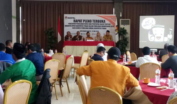 KPU Tuban Tetapkan Kursi Anggota DPRD 2019-2024, PKB Terbanyak