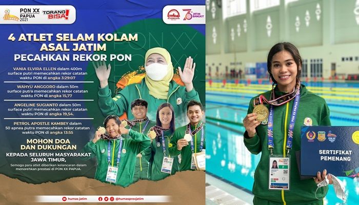 Kado Terindah HUT Jatim: Wushu Juara Umum, Tenis Lapangan Sapu Bersih Emas, Selam Kolam Pecah Rekor