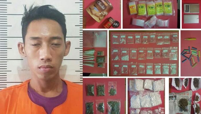 Warga Krian Diringkus Satreskoba, Simpan Sabu, Pil Koplo, dan Ganja