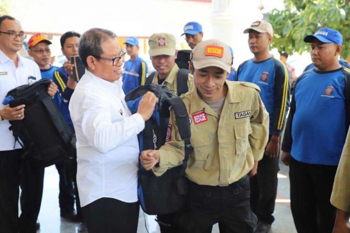 Pemkab Tuban Salurkan Bantuan Logistik dan Berangkatkan Relawan Tagana ke Lombok