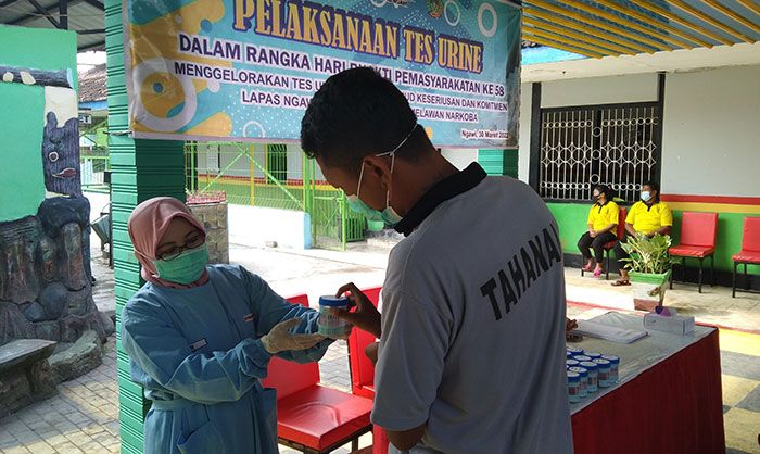 Peringati Hari Bhakti Pemasyarakatan ke-58, Lapas Ngawi Gelar Tes Urine