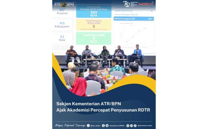 Sekjen Menteri ATR/BPN Ajak Akademisi Percepat Penyusunan RDTR Sekjen Menteri ATR/BPN Ajak Akademisi Percepat Penyusunan RDTR
