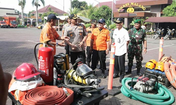 Antisipasi Bencana, Polres Malang Gelar Apel Kesiapsiagaan