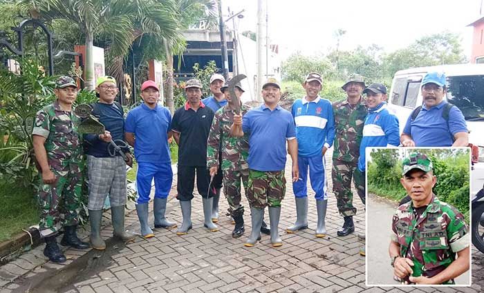 Bantu Masyarakat di Desa, Koramil 0818/25 Pakis Malang Gelar Jumat Bersih