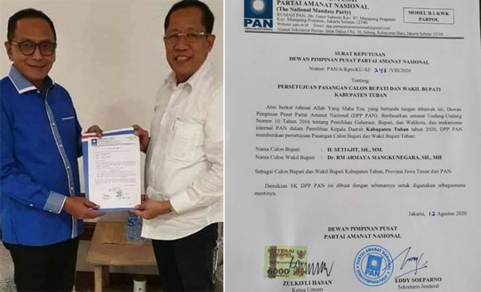 Kantongi Rekom DPP PAN, Setiajit-Gus Maya Siap Maju Pilkada Tuban Kantongi Rekom DPP PAN, Setiajit-Gus Maya Siap Maju Pilkada Tuban