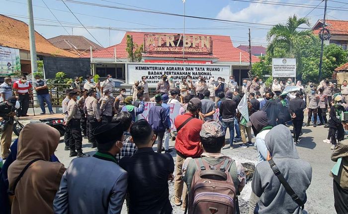 Soroti Pengurusan Sertifikat yang Terbengkalai, HMI Demo Tuntut Kepala BPN Bangkalan Mundur