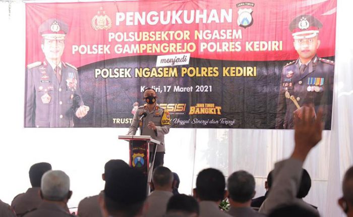 Resmikan Kantor Polsek Ngasem, Kapolres Kediri: ​Untuk Tingkatkan Pelayanan kepada Masyarakat