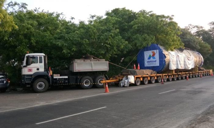 Multi Axle Truk Pengangkut Absorber Trip #2 Nanti Malam kembali Masuk Bojonegoro