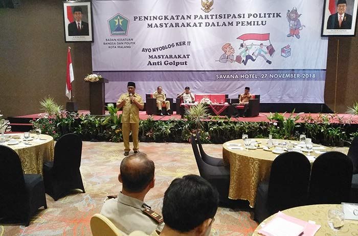 Tingkatkan Partisipasi Pemilu, Bakesbangpol Kota Malang Gelar Seminar untuk para ASN Tingkatkan Partisipasi Pemilu, Bakesbangpol Kota Malang Gelar Seminar untuk para ASN