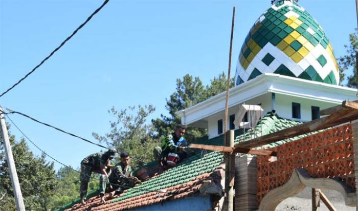 Pembangunan Masjid di Lokasi TMMD Trenggalek Capai Tahap 100%