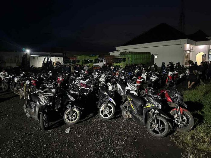 Tindaklanjuti Laporan Masyarakat, Polres Probolinggo Amankan 67 Motor Balap Liar