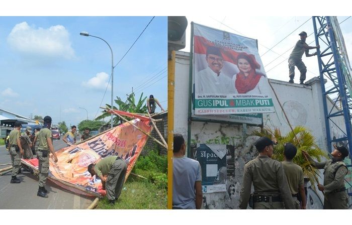 Lama Tak Ada Tindakan, Panwaskab Tuban Akhirnya Tertibkan APK Liar Lama Tak Ada Tindakan, Panwaskab Tuban Akhirnya Tertibkan APK Liar
