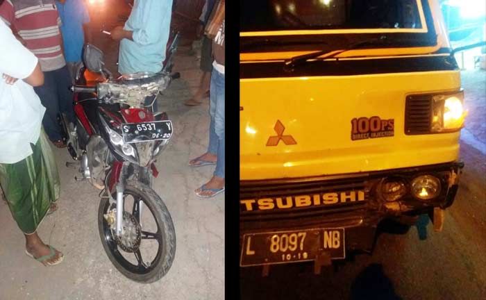 Motor Hantam Truk di Wonoplintahan Prambon, Diduga Karena Ngantuk