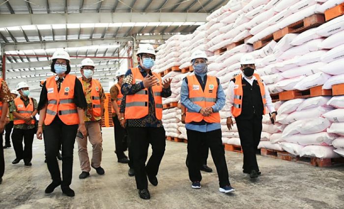 Songsong Musim Tanam Okmar, Gubernur Khofifah Tinjau Stok Pupuk Petrokimia Songsong Musim Tanam Okmar, Gubernur Khofifah Tinjau Stok Pupuk Petrokimia