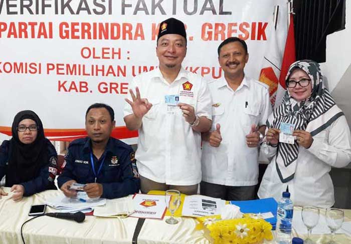 Verifikasi Faktual Gerindra, KPUD Gresik Nyatakan Klir