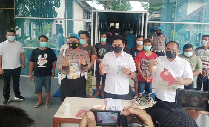 Polres Kediri Amankan 9 Preman Pemalak Sopir Truk Kawasan Plosoklaten dan Kepung