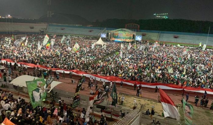 Banser Bersama TNI-Polri Bersholawat di Sidoarjo untuk Kedamaian NKRI