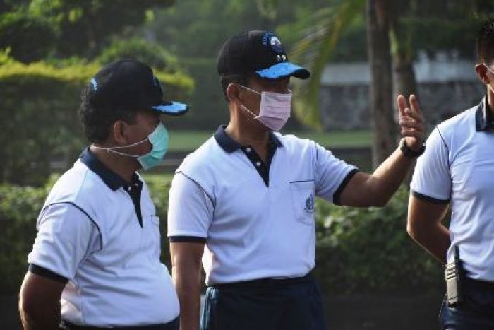 Panglima Koarmada II Tetapkan Daerah Basis Angkatan Laut Jadi Kawasan Wajib Masker