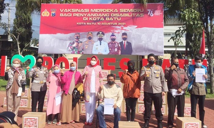 Pemkot Bersama Polres Batu Gelar Vaksinasi untuk Penyandang Disabilitas Pemkot Bersama Polres Batu Gelar Vaksinasi untuk Penyandang Disabilitas
