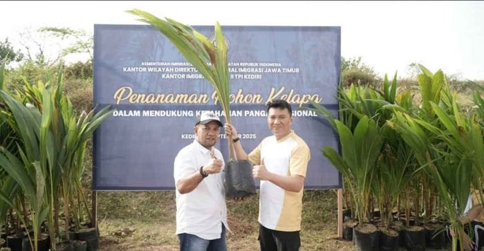 Dukung Ketahanan Pangan Nasional, Imigrasi Kediri Tanam 200 Bibit Kelapa di Grogol Dukung Ketahanan Pangan Nasional, Imigrasi Kediri Tanam 200 Bibit Kelapa di Grogol