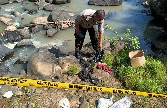 Jasad Bayi Baru Lahir Ditemukan Tergeletak di Atas Batu Pinggir Kali Legi Blitar