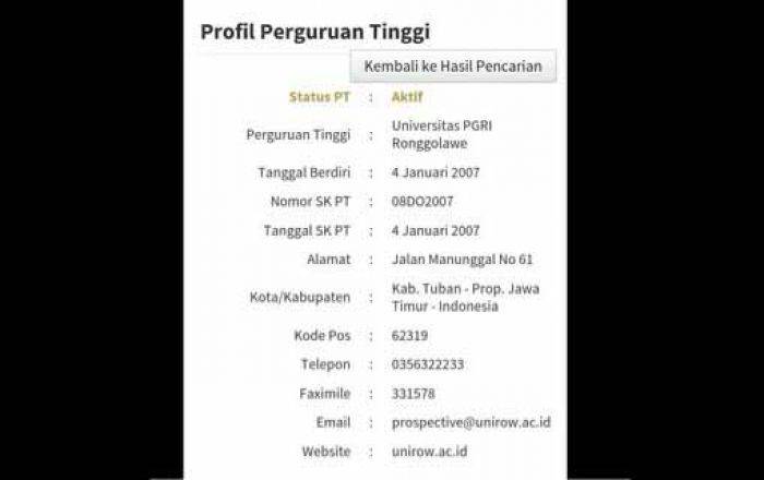 Status Unirow Tuban Kembali Aktif, Buka Kampus 2 Status Unirow Tuban Kembali Aktif, Buka Kampus 2