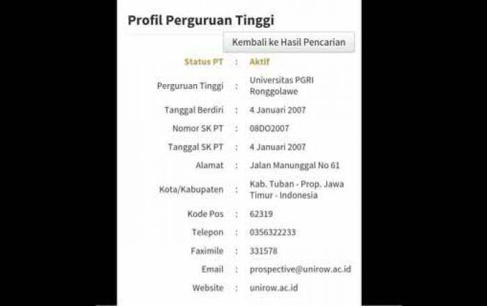 Status Unirow Tuban Kembali Aktif, Buka Kampus 2