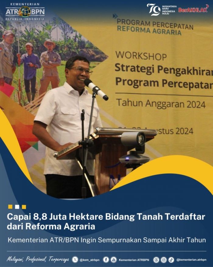 Kerja Sama dengan World Bank, 8,8 Juta Hektar Bidang Tanah Terdaftar dari Reforma Agraria Kerja Sama dengan World Bank, 8,8 Juta Hektar Bidang Tanah Terdaftar dari Reforma Agraria