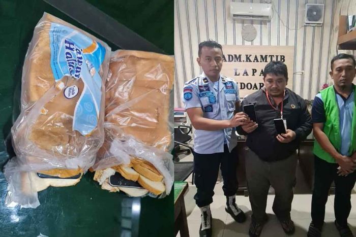 Petugas Lapas Sidoarjo Gagalkan Penyelundupan 2 Handphone di Dalam Roti Tawar Petugas Lapas Sidoarjo Gagalkan Penyelundupan 2 Handphone di Dalam Roti Tawar