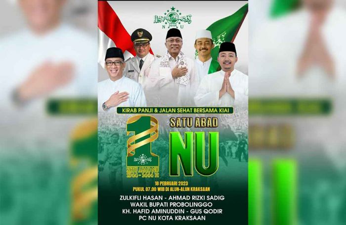 Poster Ilegal Warnai Kirab Satu Abad NU di Kraksaan Probolinggo