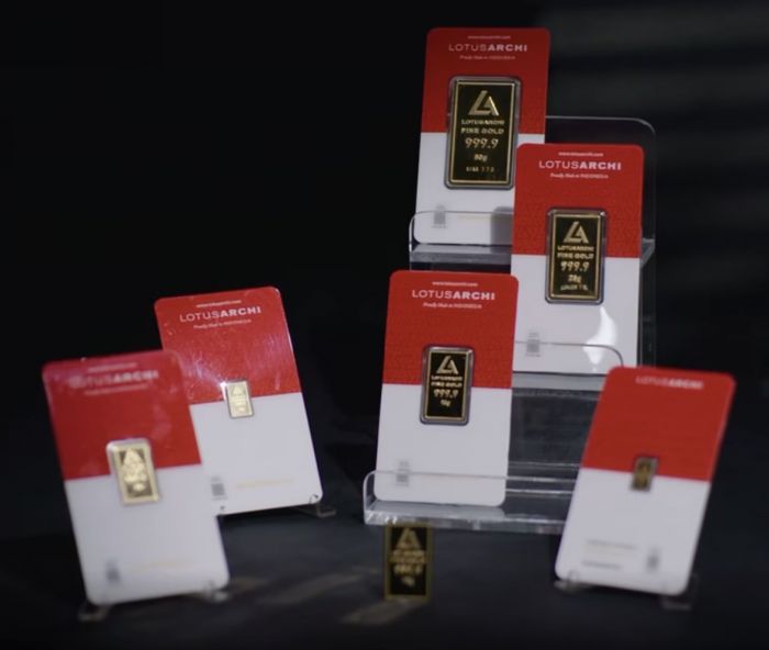 Harga Emas Lotus Archi di Awal Tahun 2026 Turun Drastis, 1 Gram Merosot hingga Rp99.000