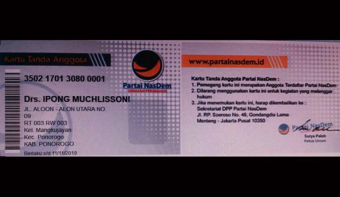 Ipong Muchlisoni Pindah ke Partai NasDem? Ipong Muchlisoni Pindah ke Partai NasDem?