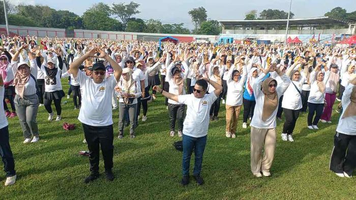 Bukan Cuma Senam Bersama, Rangkaian Hari Jadi Mojokerto ke-733 Diwarnai dengan Santunan-Makan Gratis