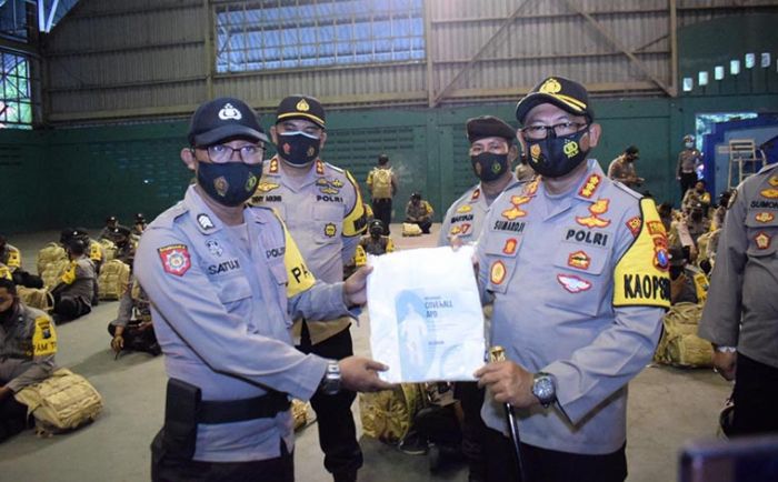 715 Personel Polresta Sidoarjo di TPS Dilengkapi APD