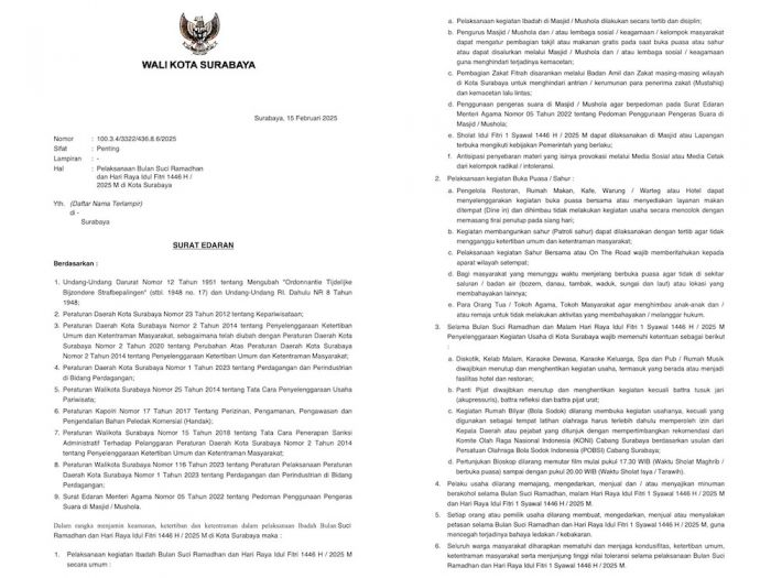 Tim Gabungan Polrestabes Surabaya akan Tindak Tegas RHU yang Nekat Beroperasi Selama Ramadan 2025 Tim Gabungan Polrestabes Surabaya akan Tindak Tegas RHU yang Nekat Beroperasi Selama Ramadan 2025