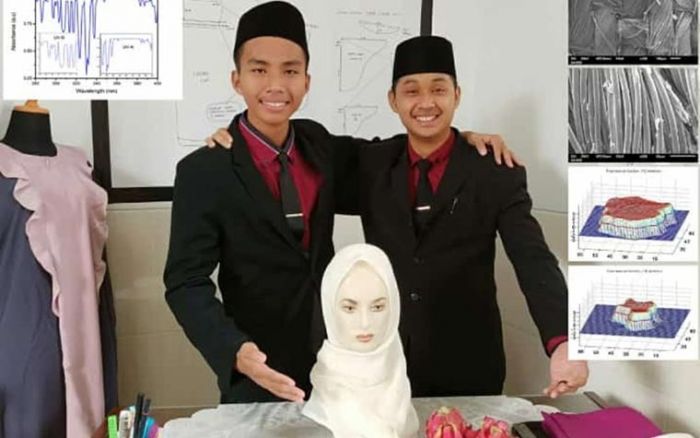 Inovasi Hijab Anti Kanker Karya Putra Anggota Polsek Tanggulangin Berhasil Sisihkan 16 Negara