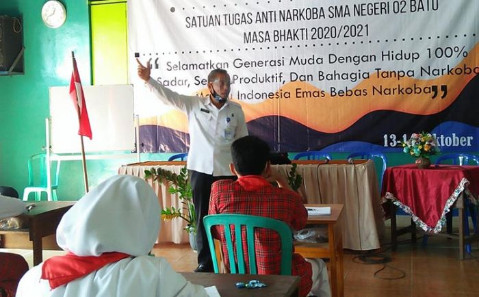 Cegah Dini Penyalahgunaan Narkoba, BNN Bekali Satgas Antinarkoba SMAN 2 Batu Wawasan P4GN