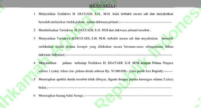 Putusan MA Kasus Korupsi Mantan Dirut PDAM Sidoarjo Turun, Kejari tak Kunjung Eksekusi Putusan MA Kasus Korupsi Mantan Dirut PDAM Sidoarjo Turun, Kejari tak Kunjung Eksekusi