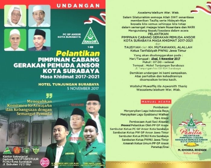 Sambut Hari Pahlawan, GP Ansor Surabaya Lantik Pengurus Baru