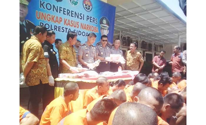 Polresta Sidoarjo Beber Tangkapan Selama Dua Pekan