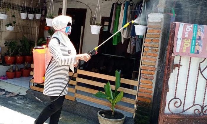 Tenangkan Psikologis Warga, Ning Lia Blusukan Kampung Semprot Disinfektan Tenangkan Psikologis Warga, Ning Lia Blusukan Kampung Semprot Disinfektan