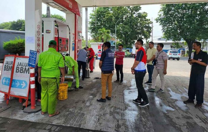 Gandeng UPT Metrologi Legal Sidoarjo, Polisi Cek SPBU Gandeng UPT Metrologi Legal Sidoarjo, Polisi Cek SPBU